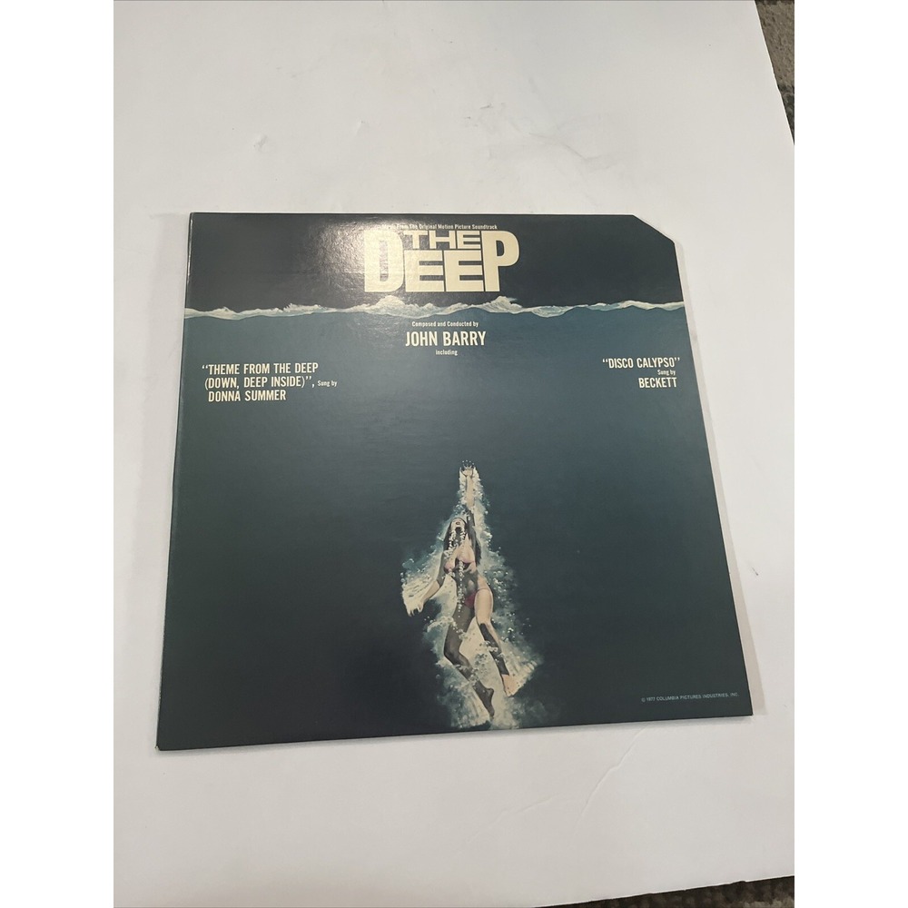 Soundtrack THE DEEP (1977) Blue Vinyl & POSTER John Barry NEVER PLAYED ML 180